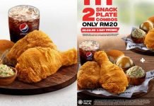 就在2月20日!KFC两份Snack Plate Combo优惠套餐 RM20!